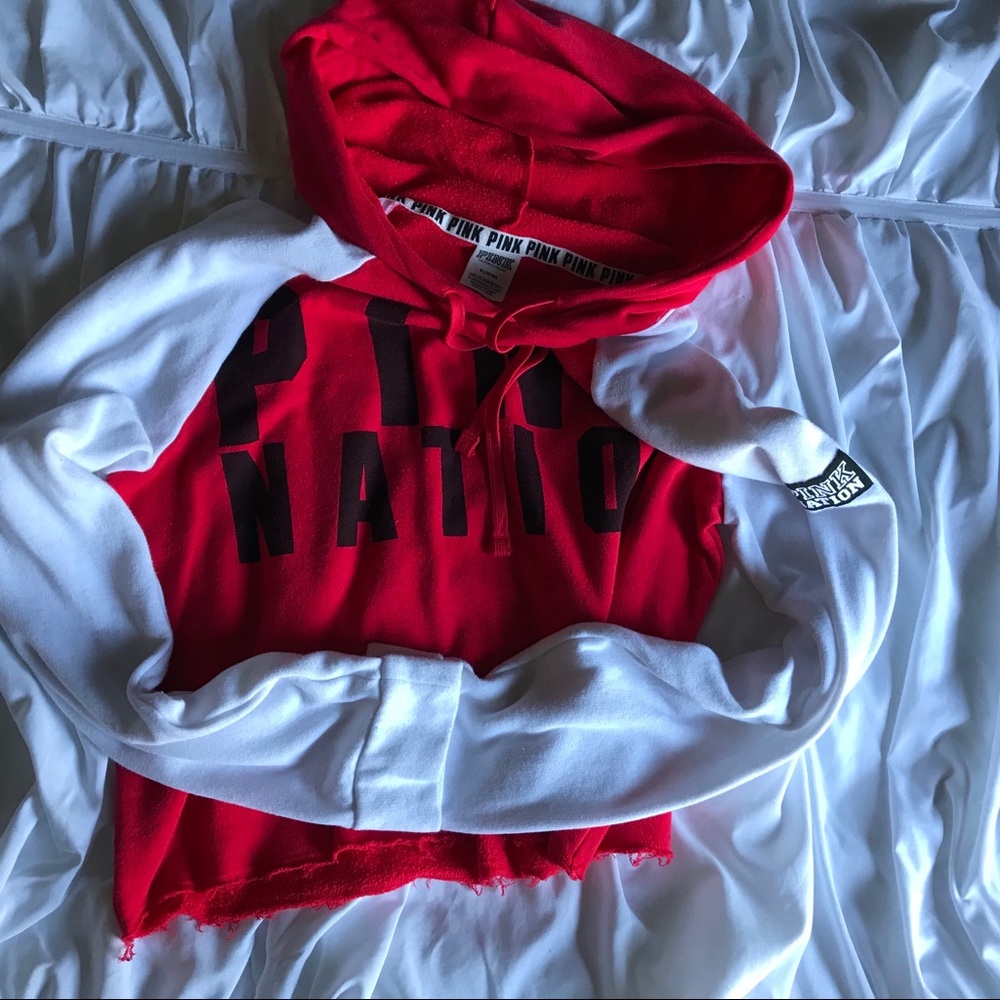VS Pink cropped hoodie